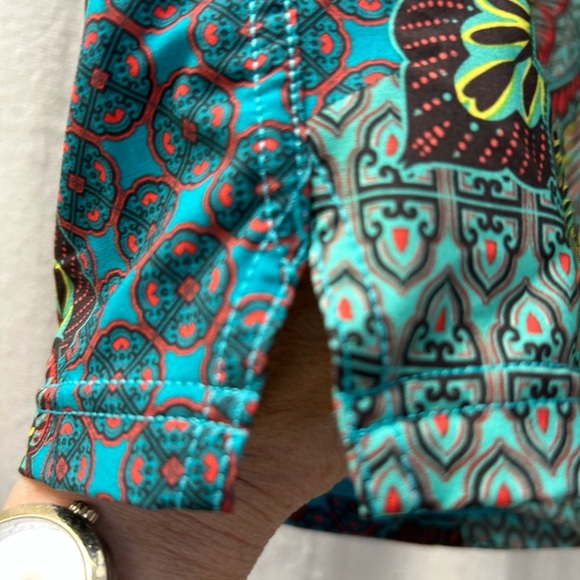 Prana Teal and Brown Floral Swim / Surf Shorts / L - Picture 4 of 11